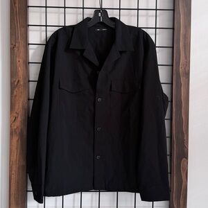 Classic Black Men's Casual Button Down Shirt